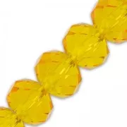 Redondas planas facetadas 8x6 mm Naranja x40cm