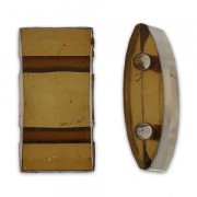 Cuentas acrilica Entrepiezas 2 agujeros Carrier Beads 18x9 mm Smoked Topaz x10