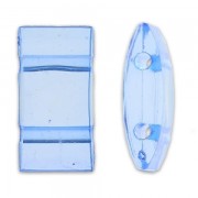 Cuentas acrilica Entrepiezas 2 agujeros Carrier Beads 18x9 mm Sapphire x10|raw }}