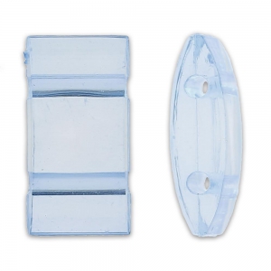 Cuentas acrilica Entrepiezas 2 agujeros Carrier Beads 18x9 mm Light Sapphire x1