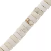 Cuenta Arandelas Heishi  6 mm Howlite imitación x39cm