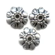 Casquillas 9 mm plateado envejecido x8