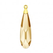 Gota Prismatic PureCrystal 6533 17,5 mm Crystal Golden Shadow/dorado x1