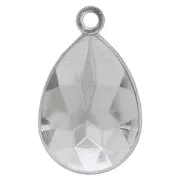 Engaste para pegar PureCrystal 4320 pera 14x10 mm 1 anilla rodiado