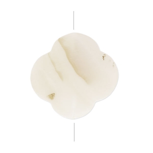 Cuenta flor de Nacar 20 mm Natural x1