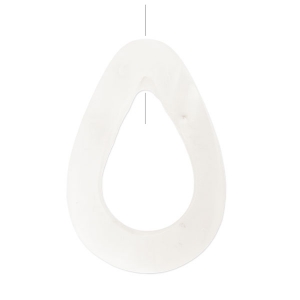 Gota con agujero de Nácar 35 mm Natural x1