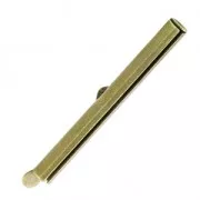 Terminal para tejido de cuentas 40 mm bronce x1