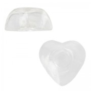 Corazón de vidrio para decorar 21x11 mm x1|raw }}