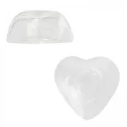 Corazón de vidrio para decorar 21x11 mm x1