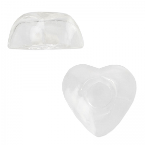 Corazón de vidrio para decorar 21x11 mm x1