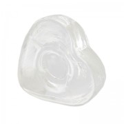 Corazón de vidrio para decorar 21x11 mm x1