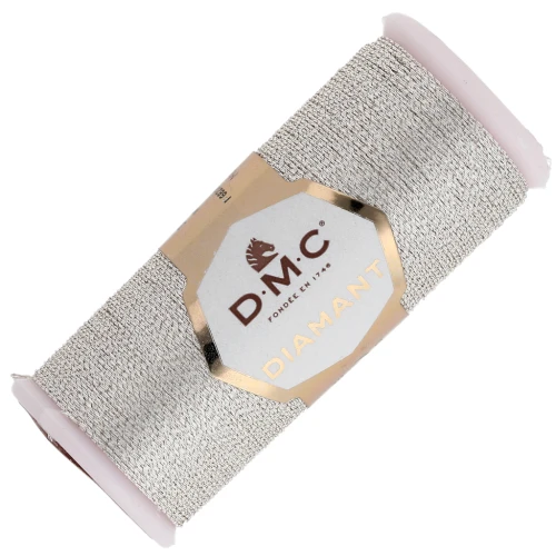 Hilo para bordar DMC Diamant Plateado (D168)  x35m