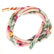 Cordón de algodón tubular 4 mm Light Peach/Khaki x 1 m