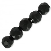 Cuentas Redondas facetadas  3 mm Black Agate x20|raw }}