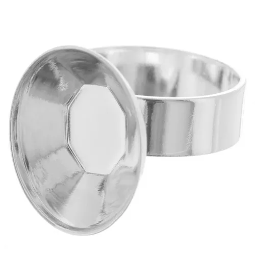 Base anillo para cabuchón PureCrystal 4120 18x13 mm plateado x1