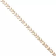 Chaîne maille chevron en épis résine époxy 6.3 mm Beige doré x 20cm