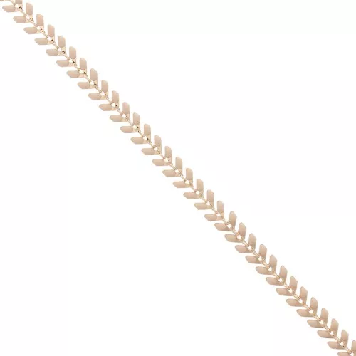 Cadena en espiga de resina epoxi 6,3 mm Dorado beige x 20cm