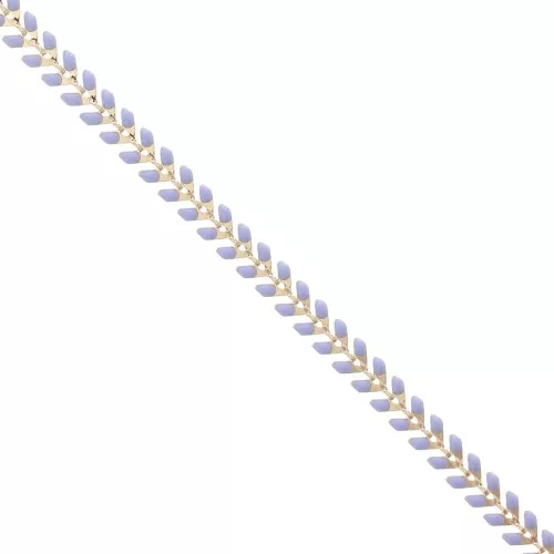 Cadena en espiga de resina epoxi 6,3 mm Dorado lila x 20cm