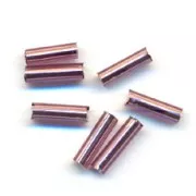 Cuentas de Rocalla Preciosa, tubos de 6,5 x 2 mm, color «Light Amethyst Silver Lined», 20 g