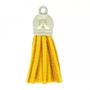 Pompón de antelina 36 mm rodiado Amarillo x1