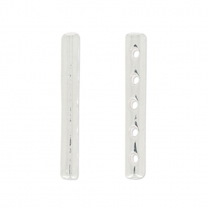 Entrepieza de 5 agujeros 31x4 mm plateado x1