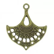 Entrepieza calado étnico 36x31 mm bronce x1