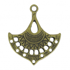 Entrepieza calado étnico 36x31 mm bronce x1