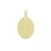 Dije con inscripción 1/20 14K medalla ovalada anilla abierta 10 mm Gold filled