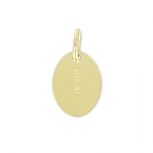 Dije con inscripción 1/20 14K medalla ovalada anilla abierta 10 mm Gold filled