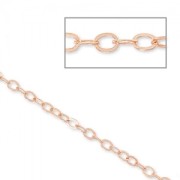 Cadena malla Forçat plana 1.3 mm Rosa Gold filled x50 cm|raw }}
