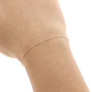 Cadena malla Forçat plana 1.3 mm Rosa Gold filled x50 cm