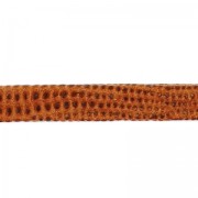 Cordón de cuero doble imitación reptil 5 mm Camel x 50cm
