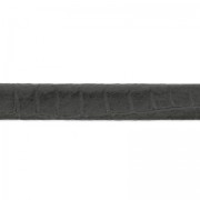 Cordón de cuero doble imitación lagartija 5 mm Gris x 50cm