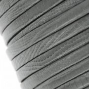 Cordón de cuero doble imitación lagartija 5 mm Gris x 50cm