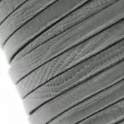 Cordón de cuero doble imitación lagartija 5 mm Gris x 50cm