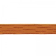 Cordón de cuero doble Foulonné 5 mm Marrón claro x 50cm