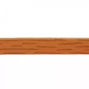 Cordón de cuero doble Foulonné 5 mm Marrón claro x 50cm