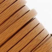 Cordón de cuero doble Foulonné 5 mm Marrón claro x 50cm