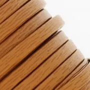 Cordón de cuero doble Foulonné 5 mm Marrón claro x 50cm