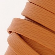 Cordón de cuero doble Foulonné 10 mm Marrón claro x 50cm