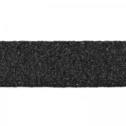 Cordón de cuero doble imitación ante irisado 10 mm Negro x 50cm