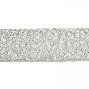 Cordón de cuero doble imitación ante metalizado agrietado 10 mm Silver x 50cm|raw }}