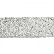 Cordón de cuero doble imitación ante metalizado agrietado 10 mm Silver x 50cm