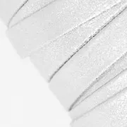 Cordón de cuero doble imitación ante metalizado agrietado 10 mm Silver x 50cm