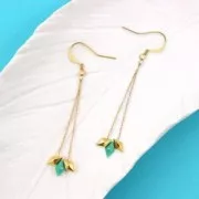 Diamonduo 2-hole 5x8 mm Green Turquoise  x10g