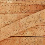 Lacet liège doble surpiqué 10 mm Natural x 50cm