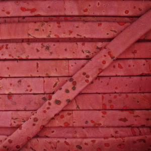 Cordón corcho doble  5 mm Frambuesa x 50cm