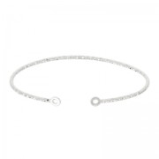 Pulsera jonc con strass 2 anillas 47x56 mm de Plata 925 x1