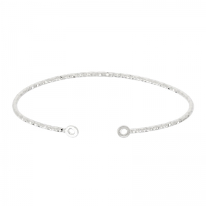 Pulsera jonc con strass 2 anillas 47x56 mm de Plata 925 x1