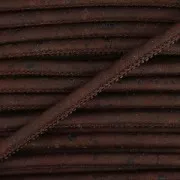 Cordon caucho prespuntado 3 mm Marrón x 50cm